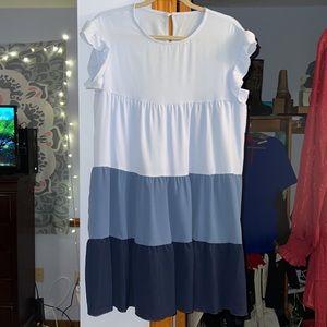 Blue Tier Dress NWOT